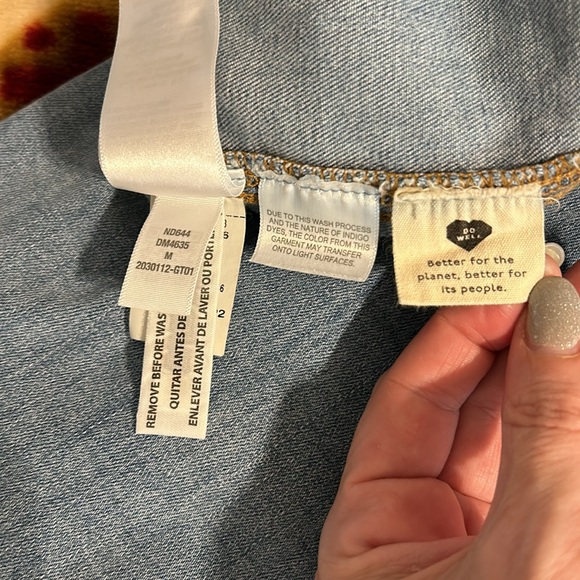 MADEWELL Boyer Wash Denim Pull-On Relaxed Straight Leg Stretch Jogger Jeans M - Picture 9 of 11